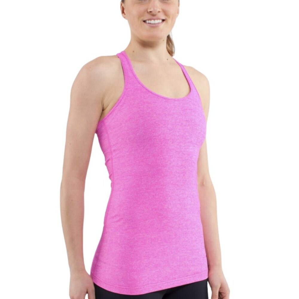 Lululemon Cool Racer Back Tank EUC SZ 8 Heathered Paris Pink EUC